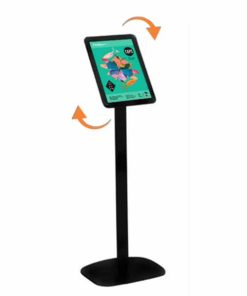 Porte-affiche incliné de type Cadro-Clic pour format A4 ou A3, avec un cadre anti-reflet inclinable à 45 degrés, idéal pour les salons et showrooms ; disponible en ligne sur C.Diff Prom avec livraison rapide en Suisse.