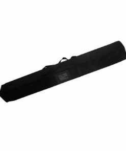 Tube de transport souple disponible en deux tailles (80 cm et 100 cm) avec un diamètre intérieur utile de 8 cm, fabriqué en toile noire épaisse et souple, doté d'une fermeture à glissière circulaire et d'une bandoulière réglable, idéal pour transporter des plans, posters et produits rigides, disponible en ligne sur C.Diff Prom avec livraison rapide en Suisse.