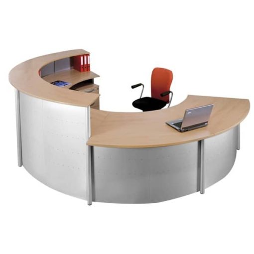 Banque comptoir d'accueil modulable, idéale pour conférences et réceptions, offrant une gamme attractive, modulaire, extensible et évolutive, disponible à l'achat en ligne sur C.Diff Prom avec livraison rapide en Suisse.