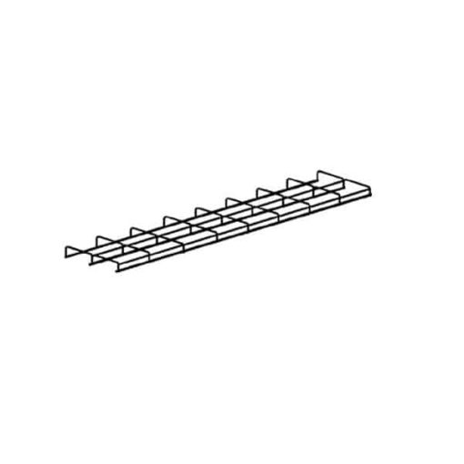 Compartiment métallique laqué gris clair conçu pour plateau de 36 cm, idéal pour organiser et exposer des CD, DVD et vidéos en médiathèque ou magasin avec 8 rangées de 15,5 cm de largeur, disponible à la commande en ligne sur C.Diff Prom pour une livraison rapide en Suisse.