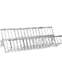 Étagère inclinée avec rebord frontal de 8 cm, idéale pour exposer des journaux ou des magazines, mesurant 26 cm de hauteur et 14 cm de profondeur, disponible à l'achat sur C.Diff Prom avec livraison rapide en Suisse.