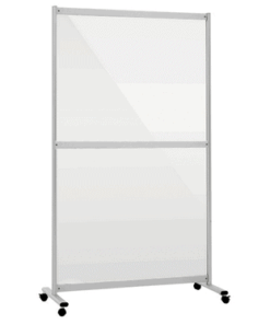 Cloison de protection mobile avec roulettes, facilement transportable et livrée démontée, montage inclus lors de la livraison rapide en Suisse, disponible sur C.Diff Prom.