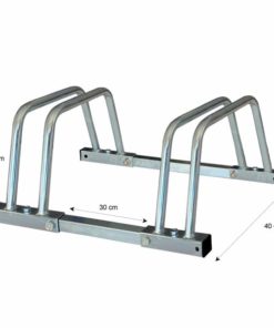 Ce support 1 vélo, entièrement métallique et traité anti-corrosion, est adapté à tous types de pneus et peut être fixé au mur ou au sol. Il permet également de relier plusieurs modules pour stationner plusieurs vélos. Disponible pour commande en ligne et livraison rapide en Suisse via C.Diff Prom.